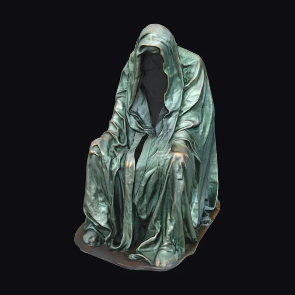 Veiled Figure Sitting