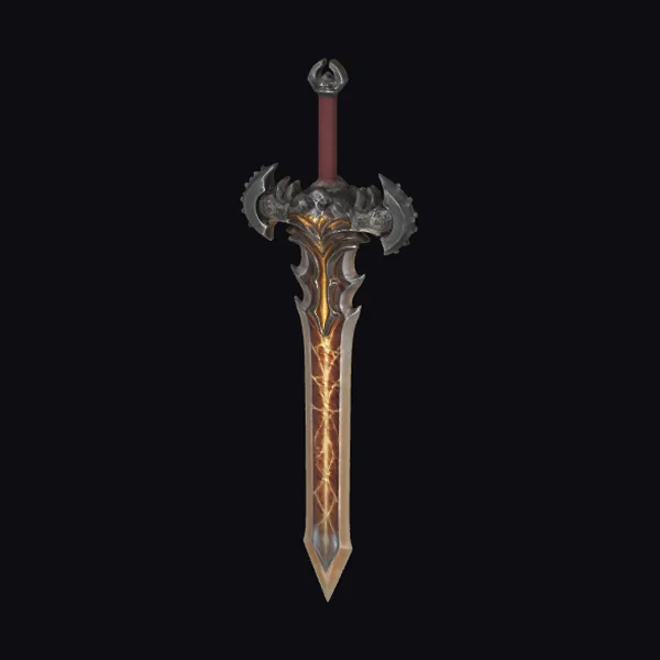 Ornate Sword with Flame