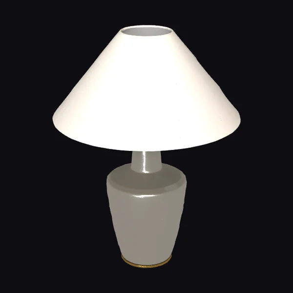 Gray Table Lamp