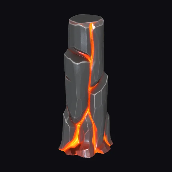 Glowing Lava Rock Formation