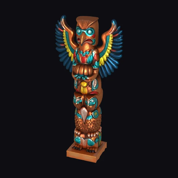 Colorful Totem Pole