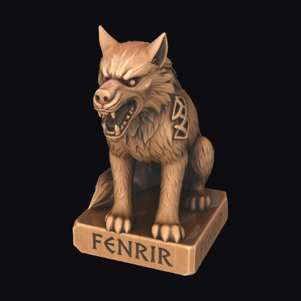 Furious Wolf Statue