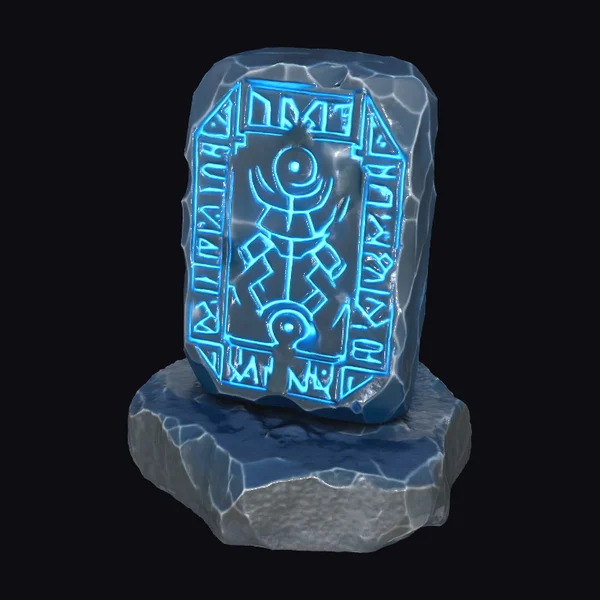 Glowing Obsidian Stone Tablet