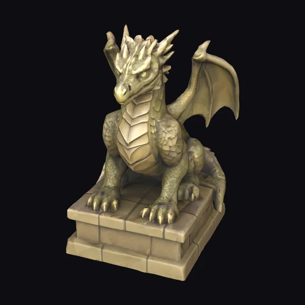 Golden Dragon Statue