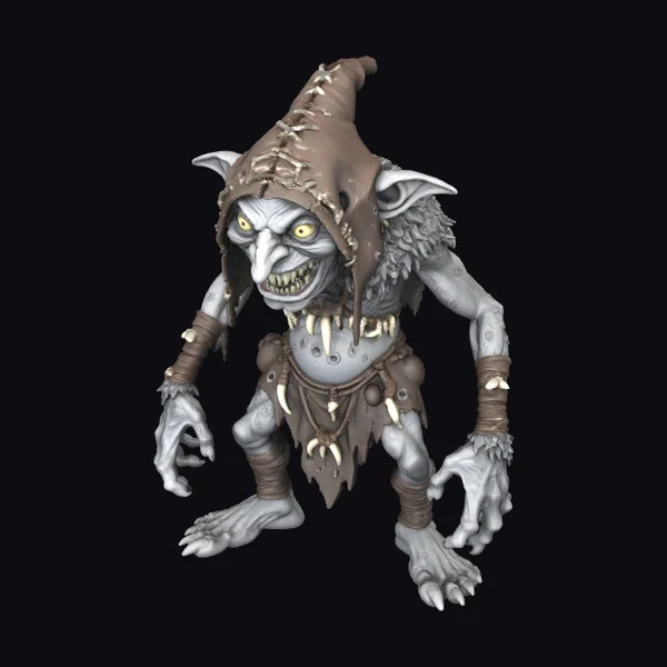 Grey Cave Goblin Figurine