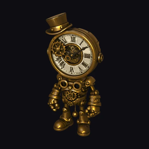 Steampunk Clock Robot