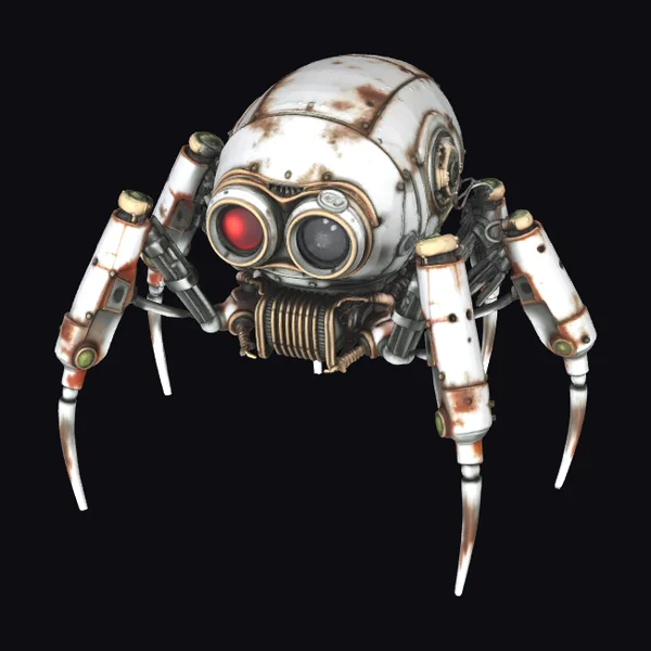 Rusty Metal Spider Robot