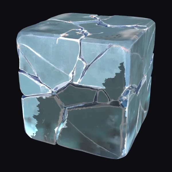 Fractured Ice Cube