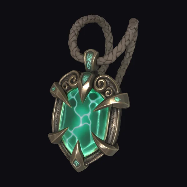 Glowing Emerald Amulet