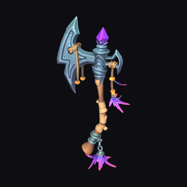 Mystic Feathered Battle Axe
