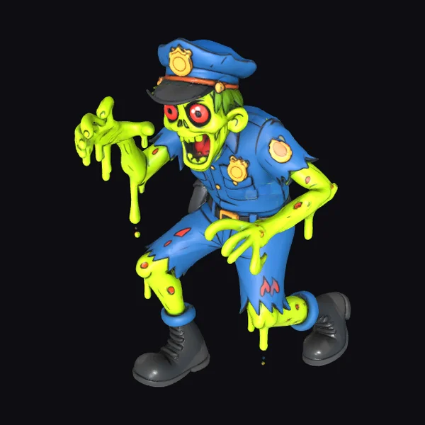 Slime Zombie Policeman