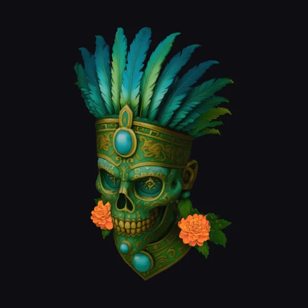 Aztec Sugar Skull Mask