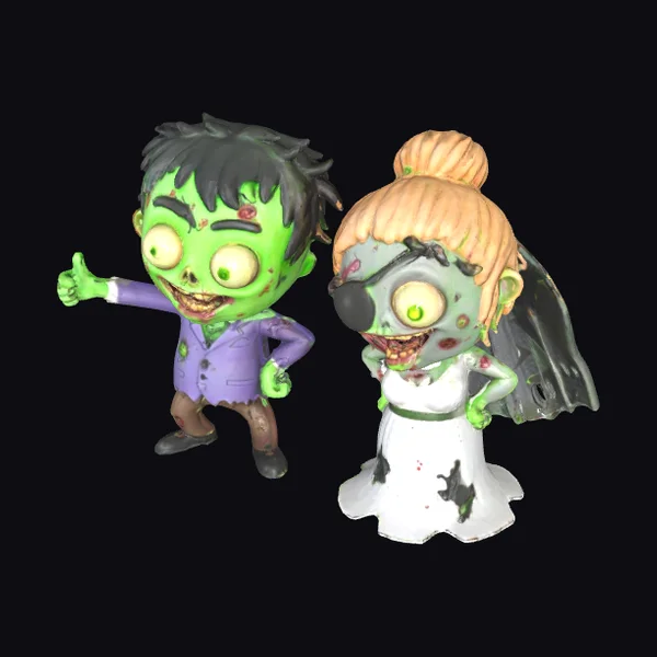 Couple Zombie Cartoon