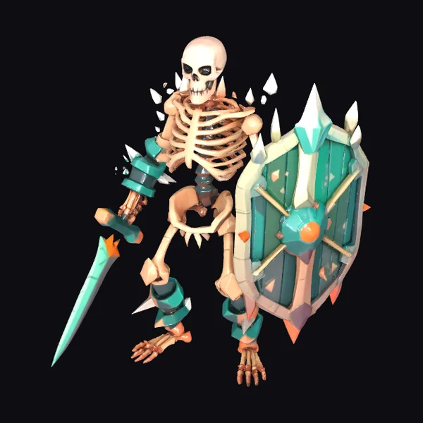Skeleton Warrior with Shield