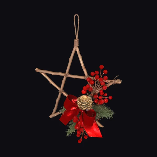 Rustic Star Christmas Ornament