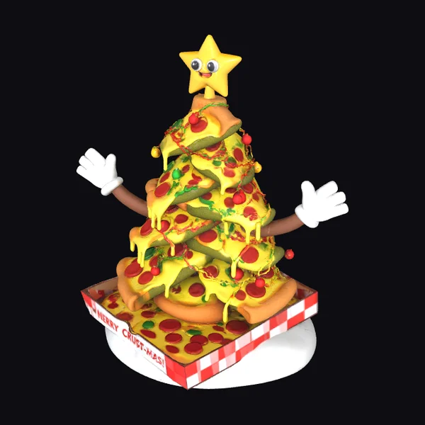 Pizza Christmas Tree Delight