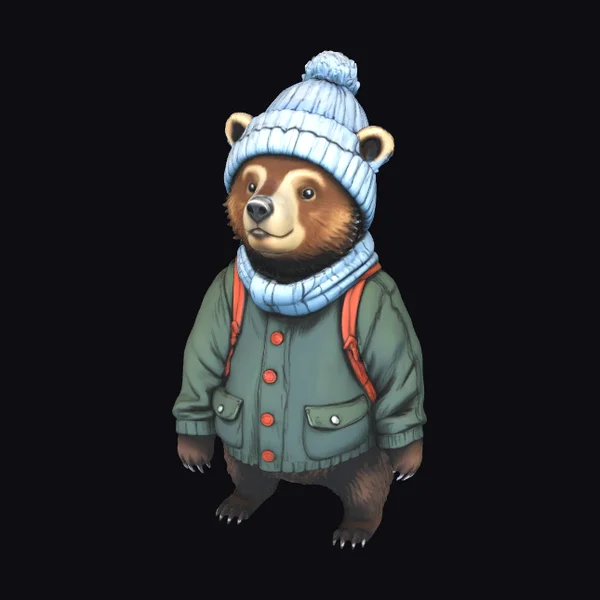 Bear in Winter Gear
