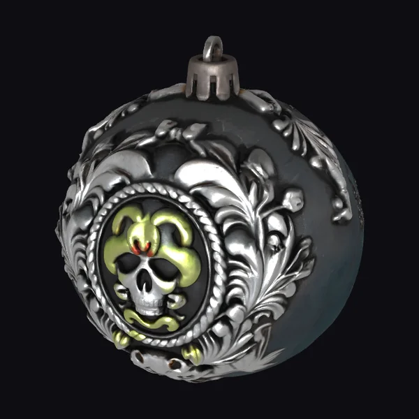 Dark Ornate Christmas Bauble