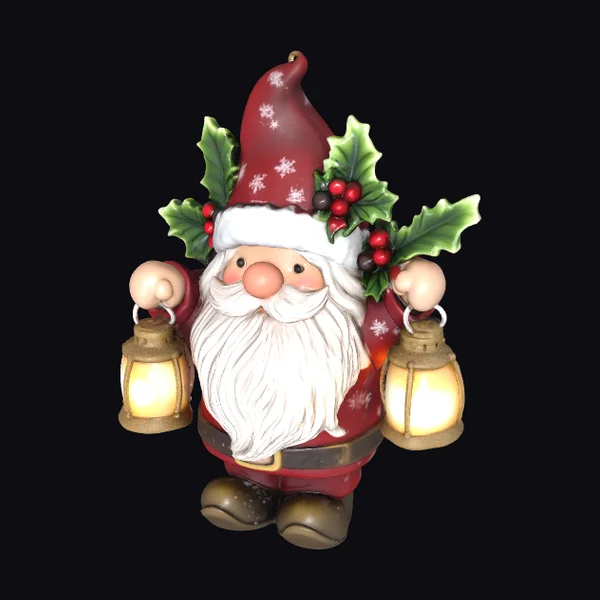 Santa Gnome Ornament