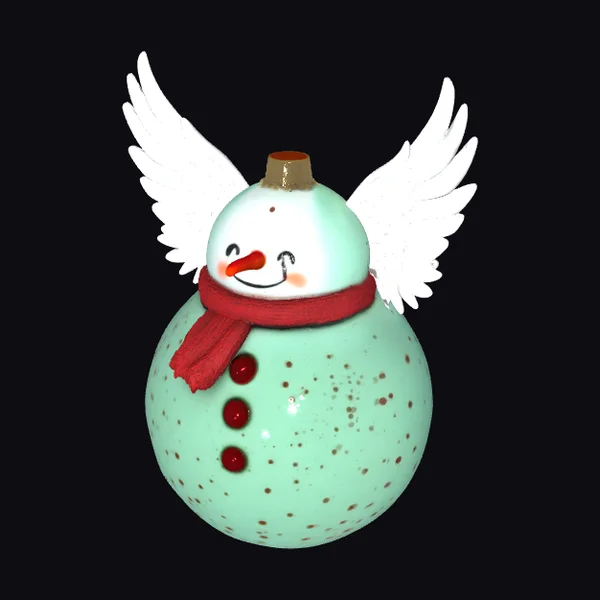 Snowman Angel Ornament