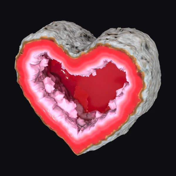 Heart Shaped Ruby Geode