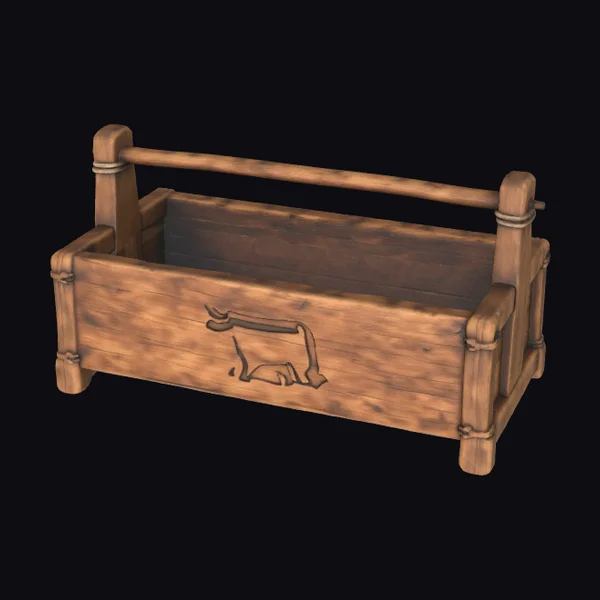 Wooden Cow Feeder Box
