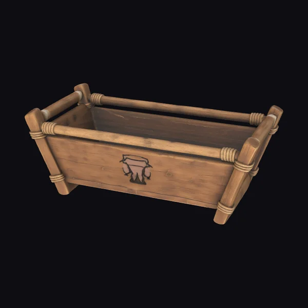 Wooden Cow Feeder Box