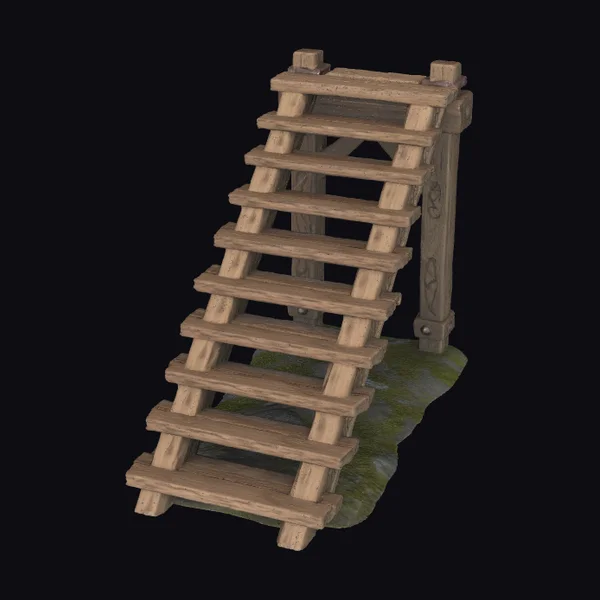 Medieval Wooden Staircase Module