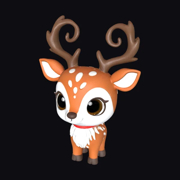 Cartoon Deer Figurine