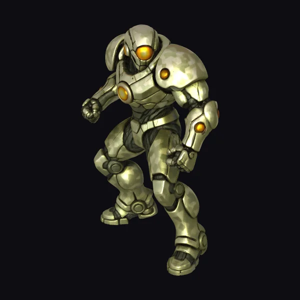 Golden Robotic Sentinel