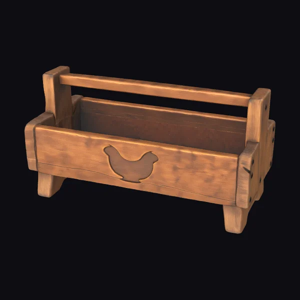 Wooden Hen Crate