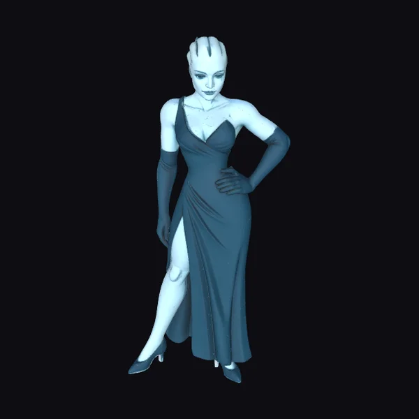 Alien Woman in Gown