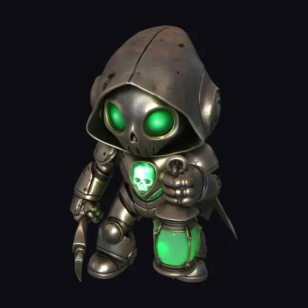 Hooded Robot Skeleton