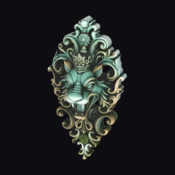 Gothic Lion Head Ornament
