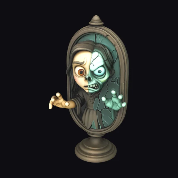 Mirrored Nun Figure
