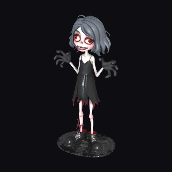 Cute Zombie Girl Figurine