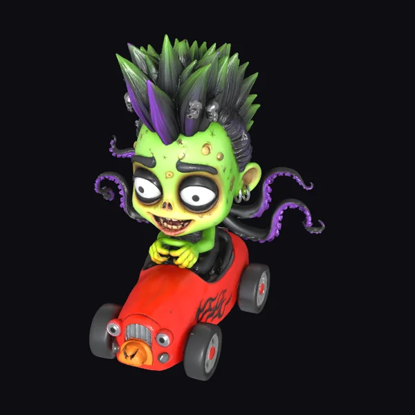 Chibi Zombie Punk Racer