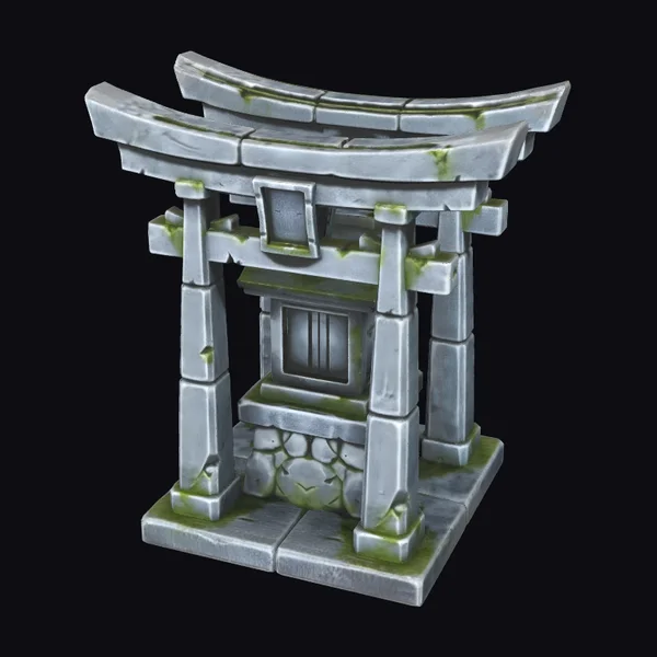 Mossy Stone Shrine Gate