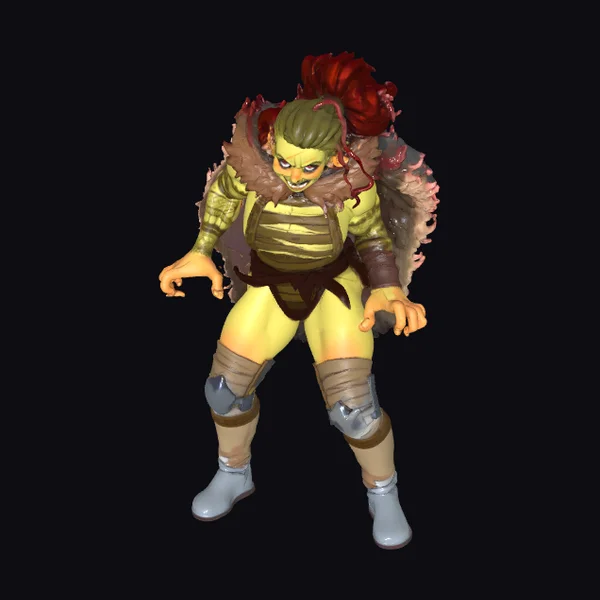 Orc Warrior with Fur Cape