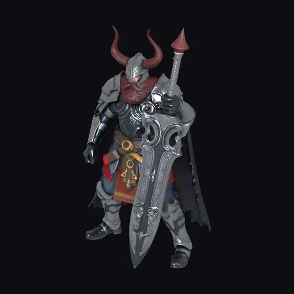 Warrior with Horned Helmet