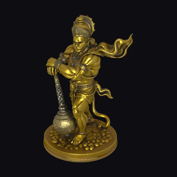 Golden Divine Warrior Statue