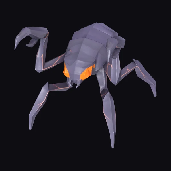 Glowing Dark Arachnid Creature