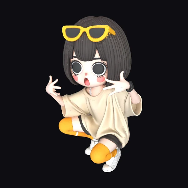 Chibi Girl with Sunglasses