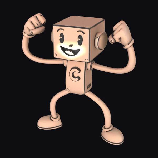 Cartoon Robot Champion