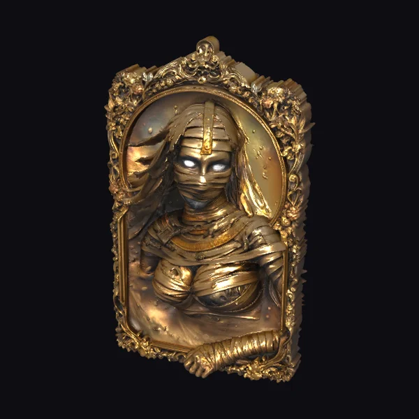 Golden Mummy Bust Portrait