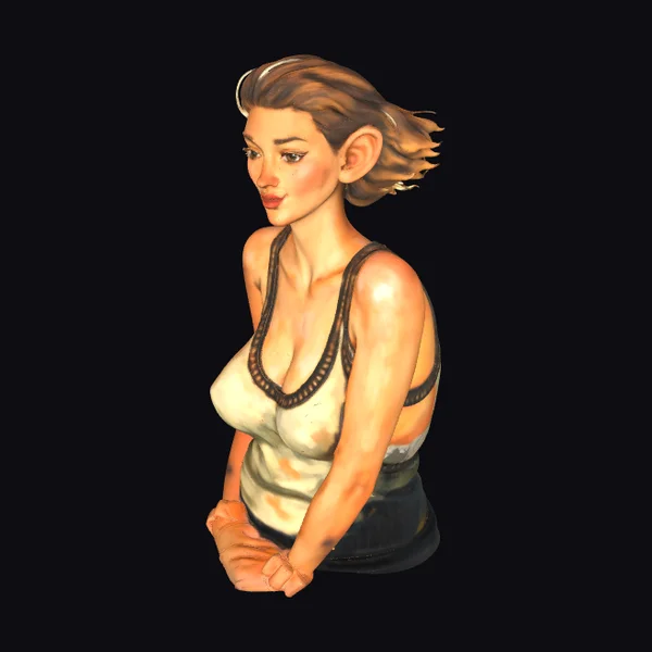 Woman in White Tank Top