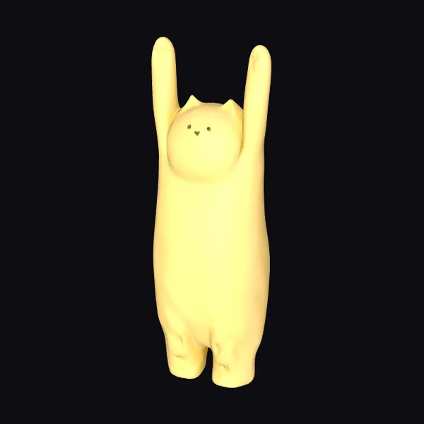 Lemon Cat Raising Paws