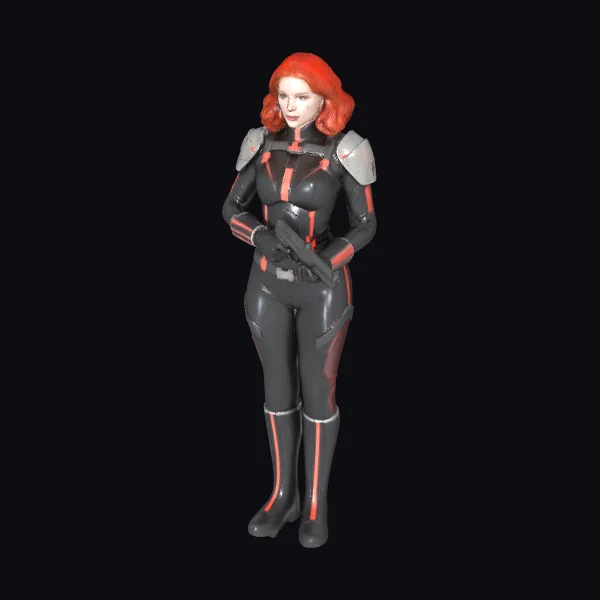 Red Female Warrior Armor