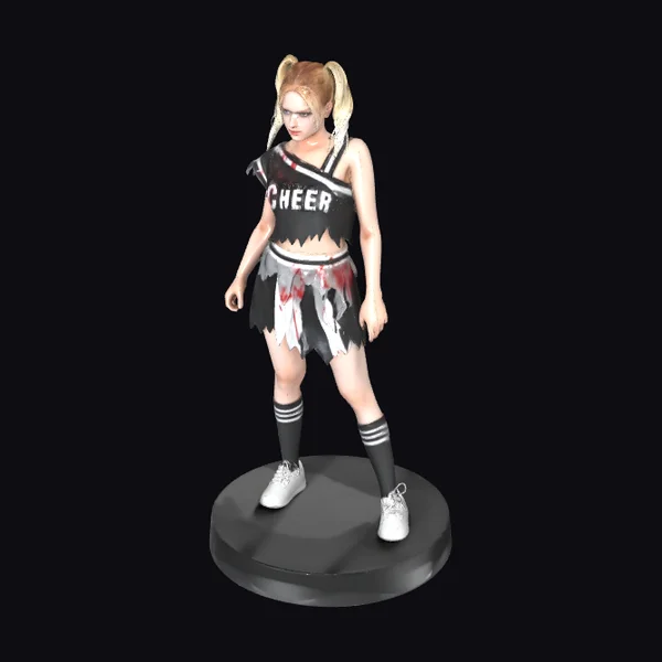 Zombie Cheerleader Statue