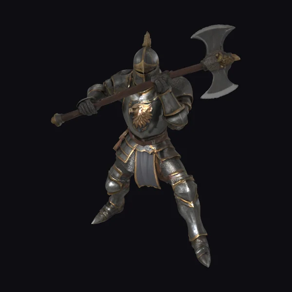 Armored Knight with Battle Axe